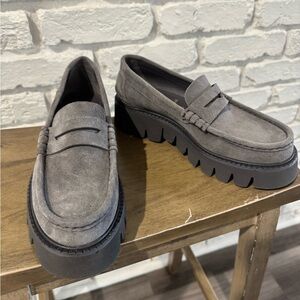 Pedro Garcia Gray Suede Women's Loafers